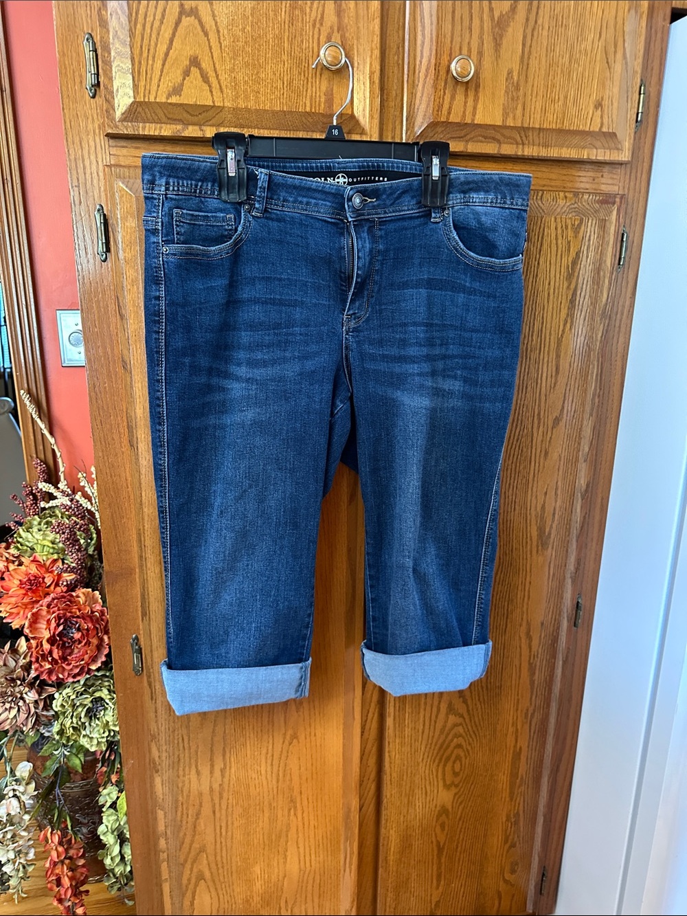 Dark Blue Women’s Jeans Capris